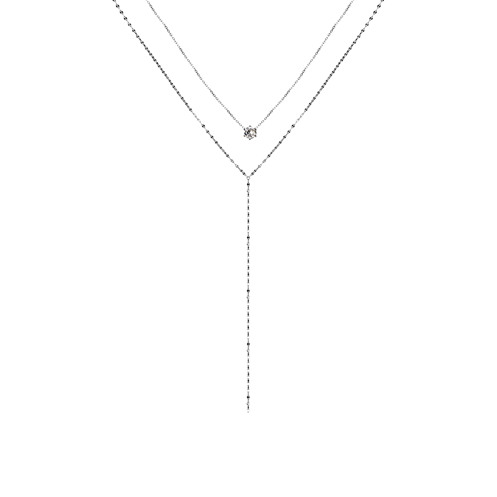 Колье из серебра с фианитом Ювелирное изделие - Колье из серебра с фианитом в магазине Best-Gold 078394