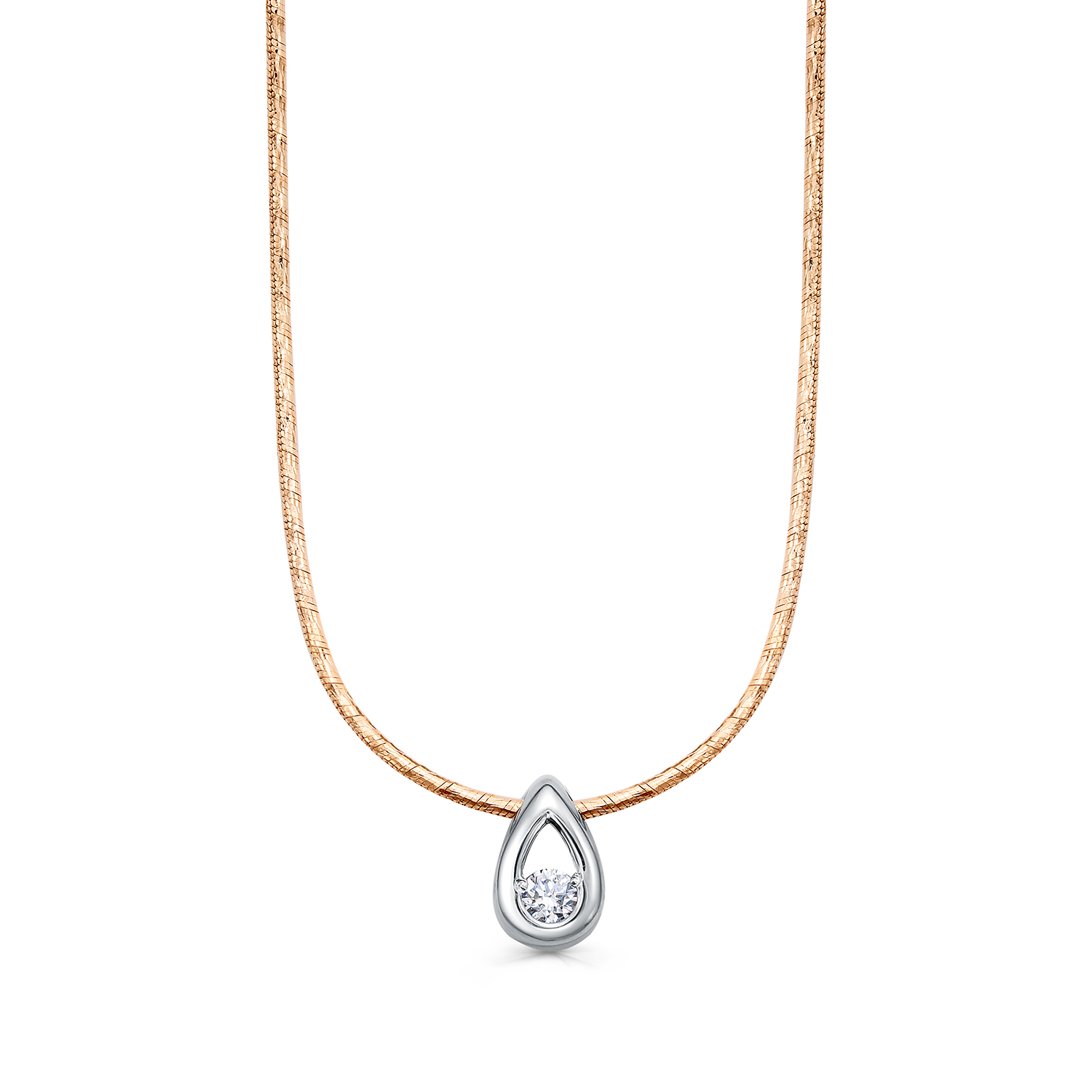 Колье из красного золота с бриллиантом Ювелирное изделие - Колье из красного золота с бриллиантом в магазине Best-Gold 154973