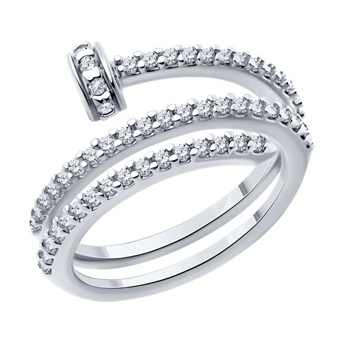 Кольцо из серебра с фианитами Ювелирное изделие - Кольцо из серебра с фианитами в магазине Best-Gold 125775