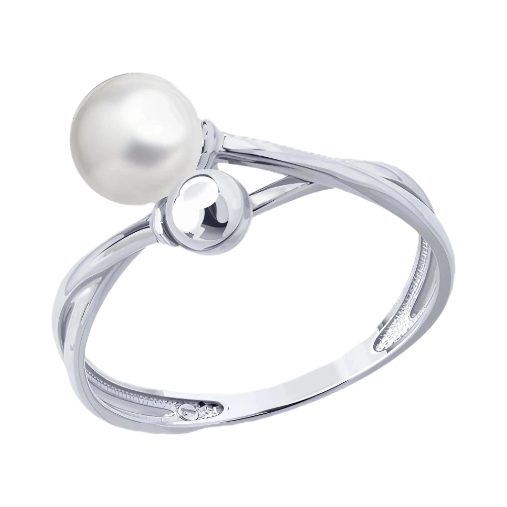 Кольцо из серебра с жемчугом Ювелирное изделие - Кольцо из серебра с жемчугом в магазине Best-Gold 152501
