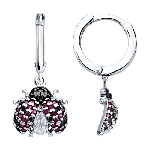 Серьги из серебра с фианитами Ювелирное изделие - Серьги из серебра с фианитами в магазине Best-Gold 140728