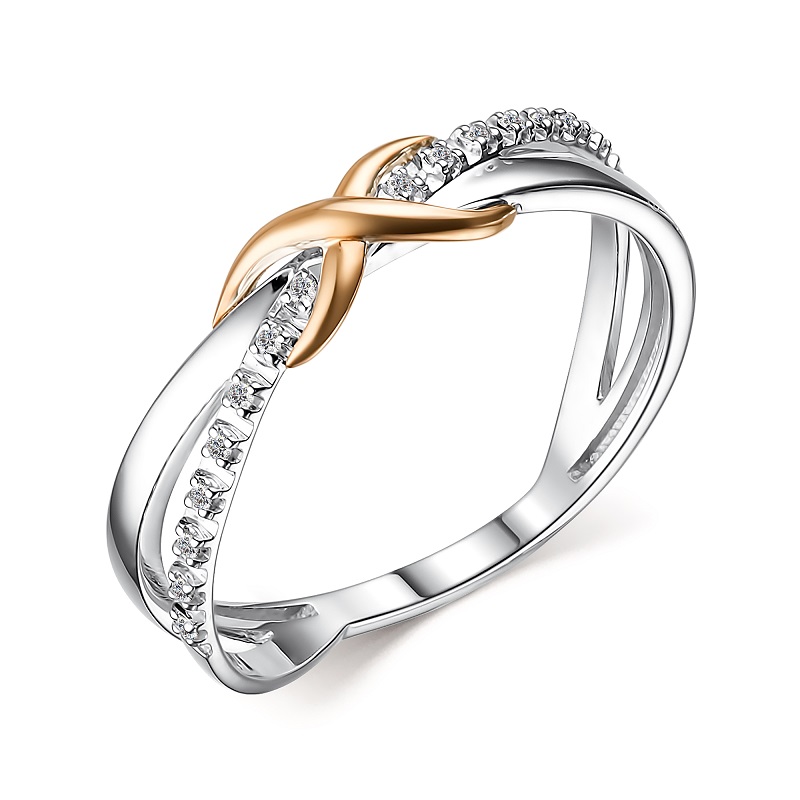 Кольцо из белого золота с бриллиантами