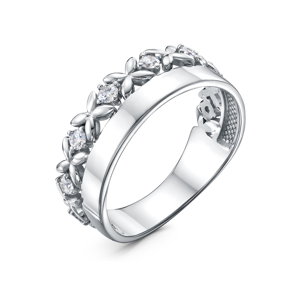 Кольцо из белого золота с бриллиантами Ювелирное изделие - Кольцо из белого золота с бриллиантами в магазине Best-Gold 140425