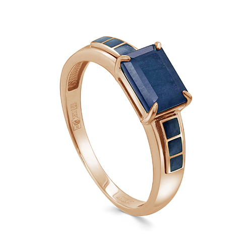 Ювелирное изделие - Кольцо из красного золота с сапфиром в магазине Best-Gold 141732