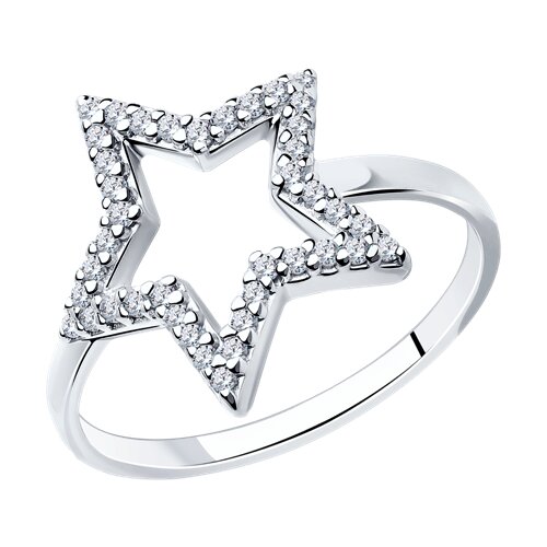 Кольцо из серебра с фианитами Ювелирное изделие - Кольцо из серебра с фианитами в магазине Best-Gold 041854