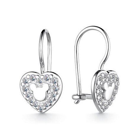 Ювелирное изделие - Серьги из серебра с фианитами в магазине Best-Gold 134734