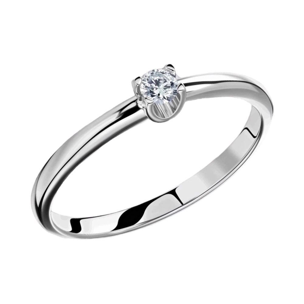 Кольцо помолвочное из белого золота с бриллиантами Ювелирное изделие - Кольцо помолвочное из белого золота с бриллиантами в магазине Best-Gold 131777