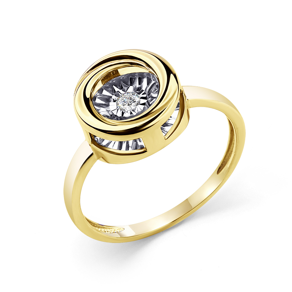 Кольцо из желтого золота с бриллиантом Ювелирное изделие - Кольцо из желтого золота с бриллиантом в магазине Best-Gold 041400