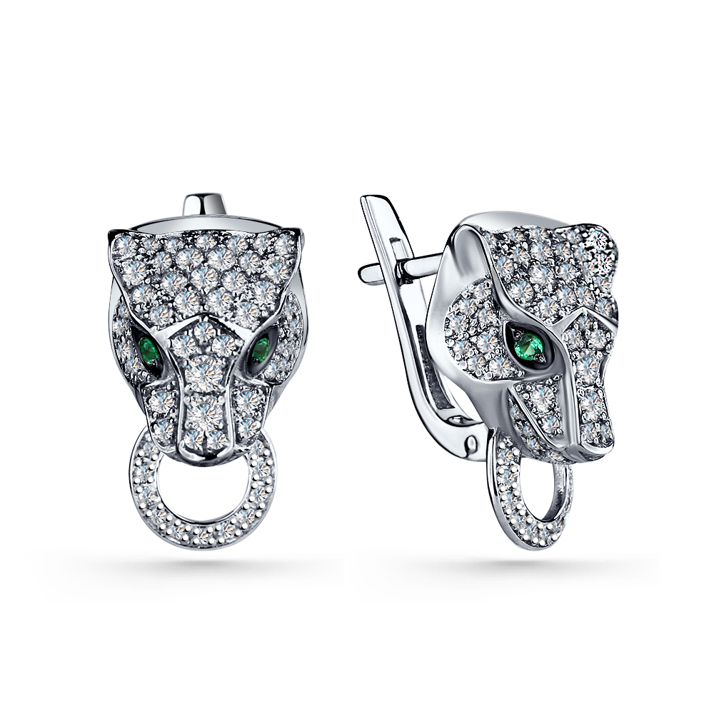 Серьги из серебра с фианитами Ювелирное изделие - Серьги из серебра с фианитами в магазине Best-Gold 140627