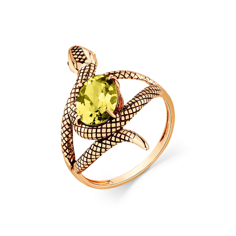 Кольцо из красного золота с султанитом Ювелирное изделие - Кольцо из красного золота с султанитом в магазине Best-Gold 140209