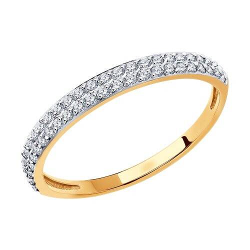 Ювелирное изделие - Кольцо из красного золота с фианитами в магазине Best-Gold 046418