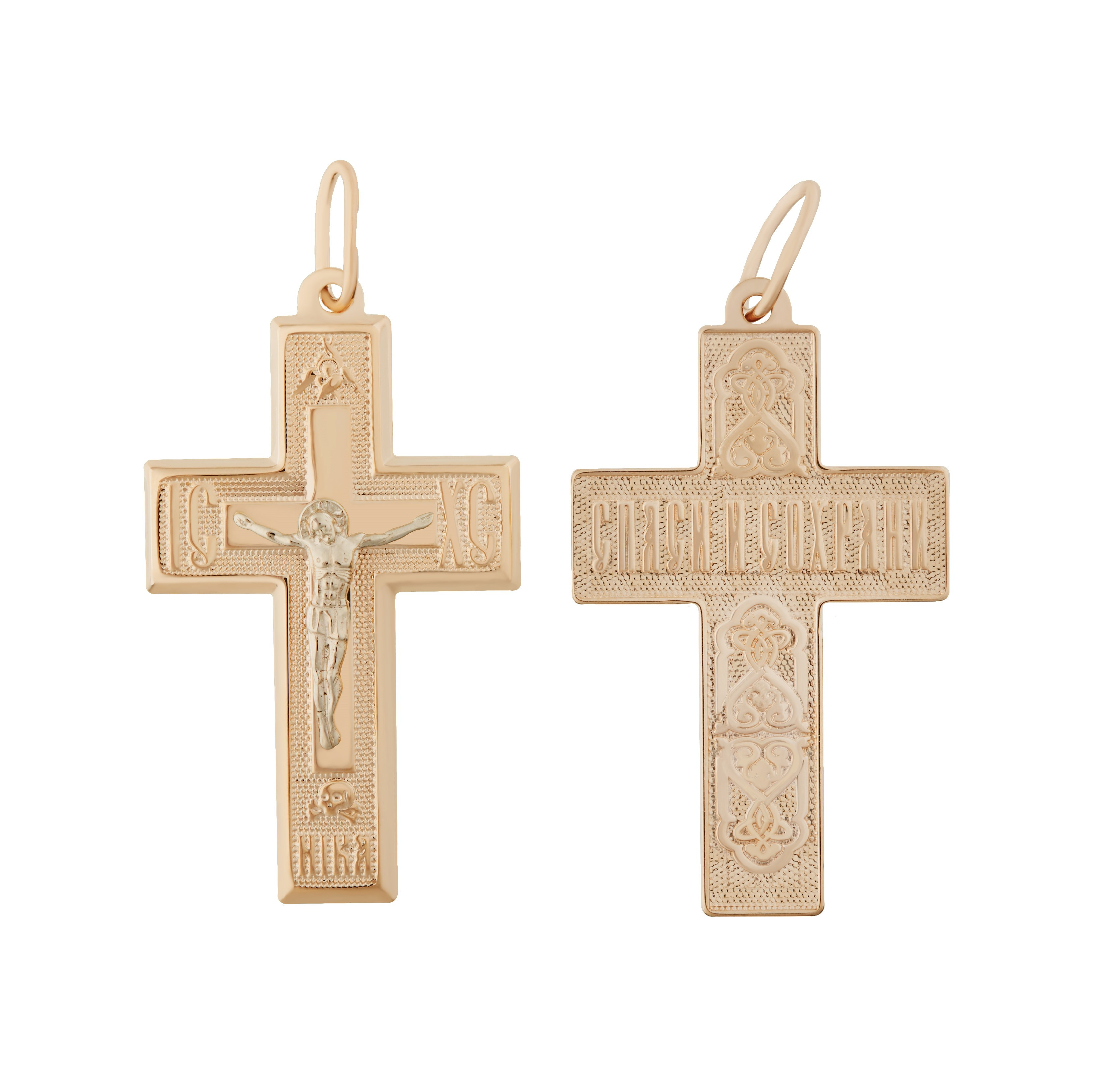 Крест из красного золота Ювелирное изделие - Крест из красного золота в магазине Best-Gold 116509