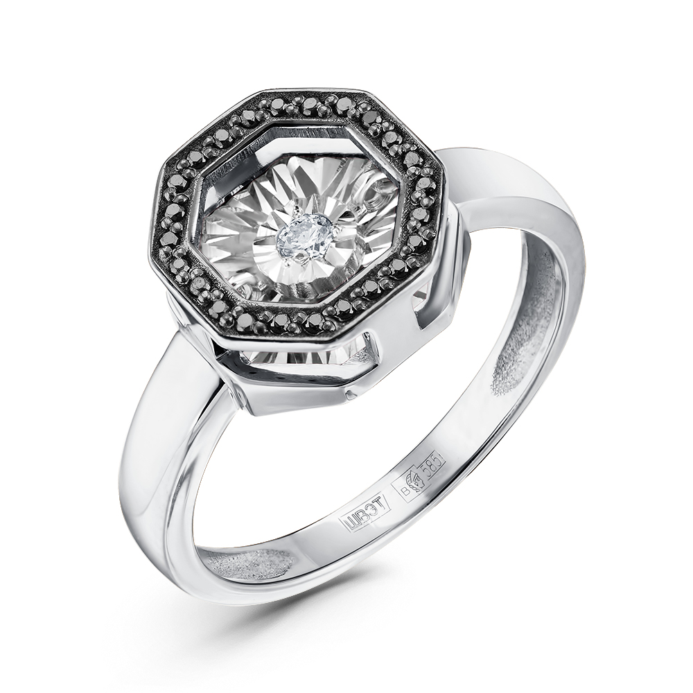 Кольцо в белом золоте с бриллиантами Ювелирное изделие - Кольцо в белом золоте с бриллиантами в магазине Best-Gold 029173