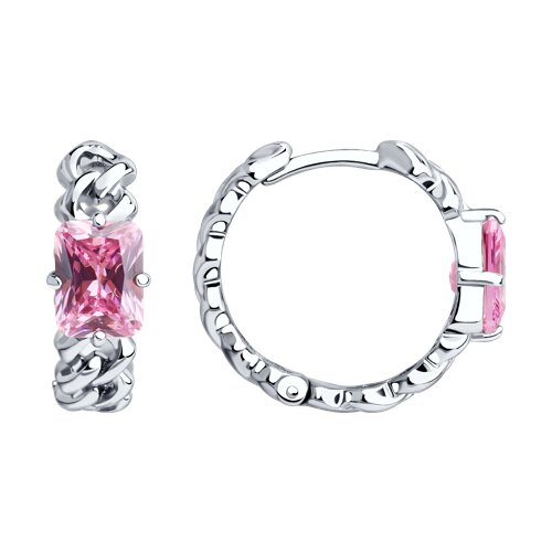 Серьги из серебра с фианитами Ювелирное изделие - Серьги из серебра с фианитами в магазине Best-Gold 140731