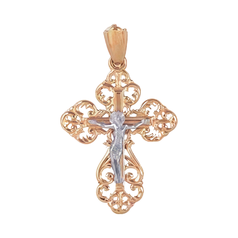 Крест из красного золота Ювелирное изделие - Крест из красного золота в магазине Best-Gold 102664