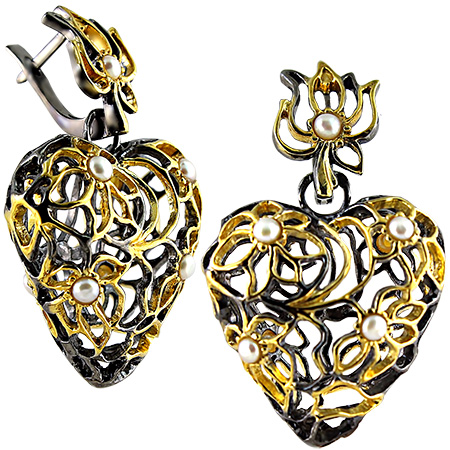 Серьги из серебра с гранатом Ювелирное изделие - Серьги из серебра с гранатом в магазине Best-Gold 128627