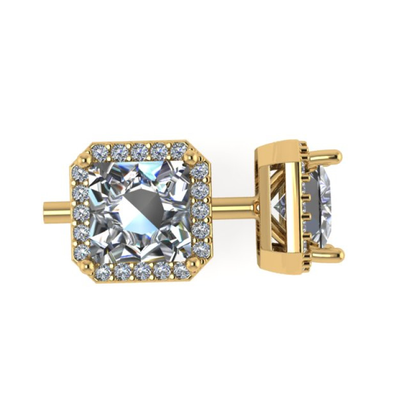 Серьги  из красного золота с бриллиантами