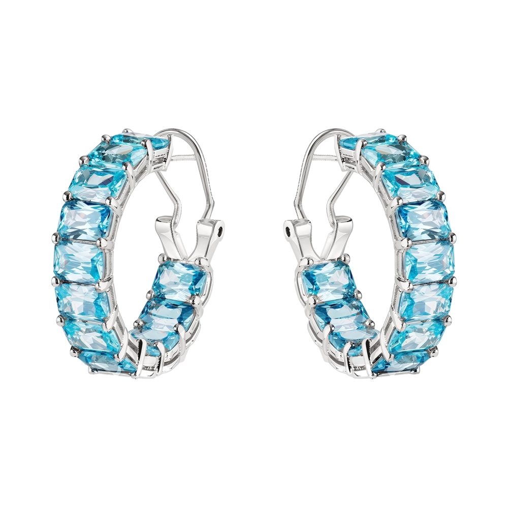 Ювелирное изделие - Серьги из серебра с цирконами в магазине Best-Gold 096548