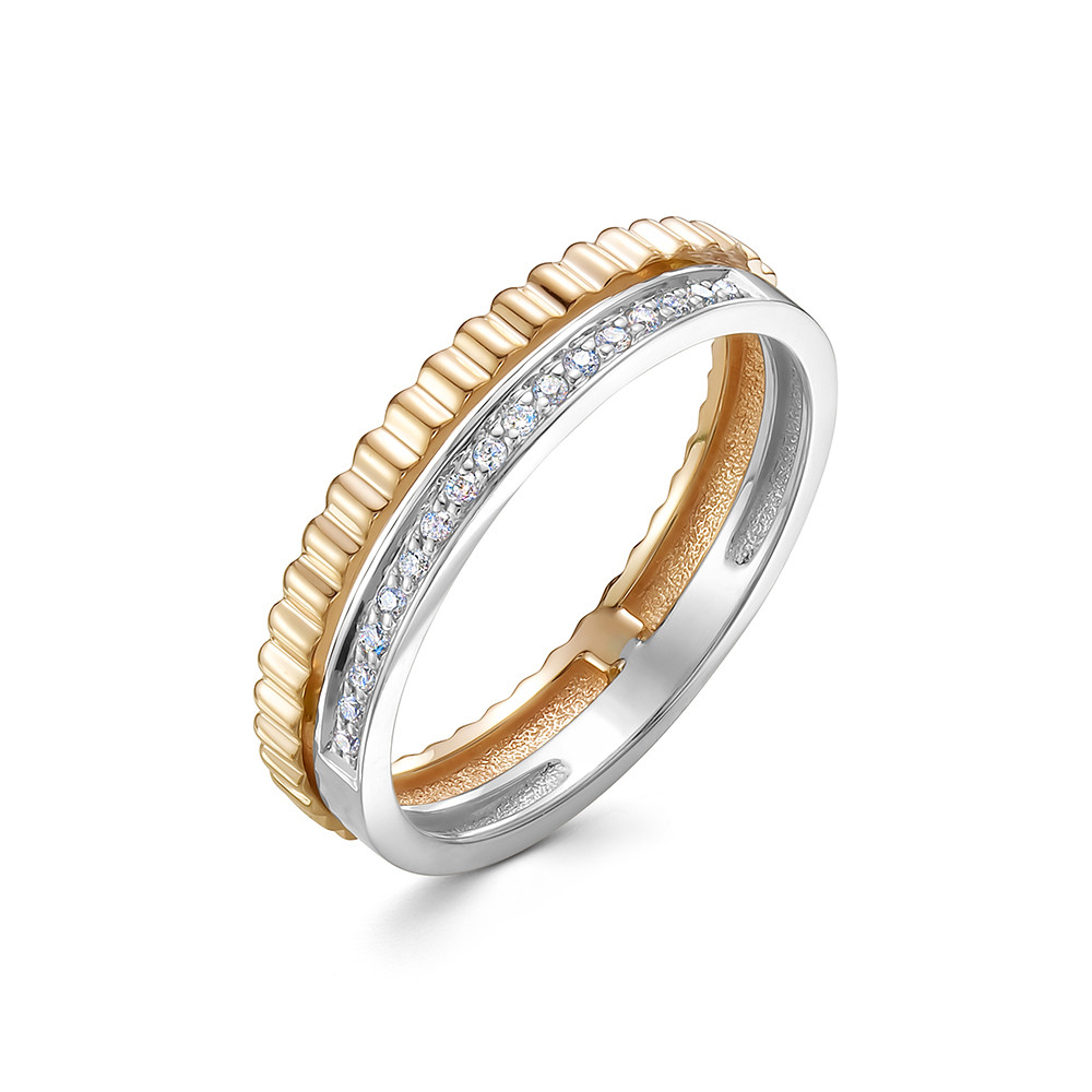 Обручальное кольцо из комбинированного золота с бриллиантами Ювелирное изделие - Обручальное кольцо из комбинированного золота с бриллиантами в магазине Best-Gold 048691