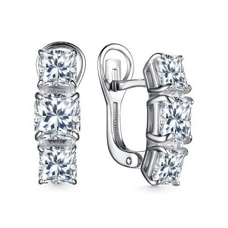 Ювелирное изделие - Серьги из серебра с фианитами в магазине Best-Gold 134748