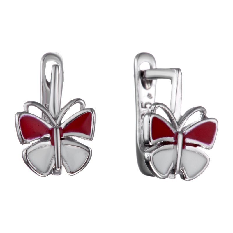 Ювелирное изделие - Серьги из серебра с эмалью в магазине Best-Gold 129166