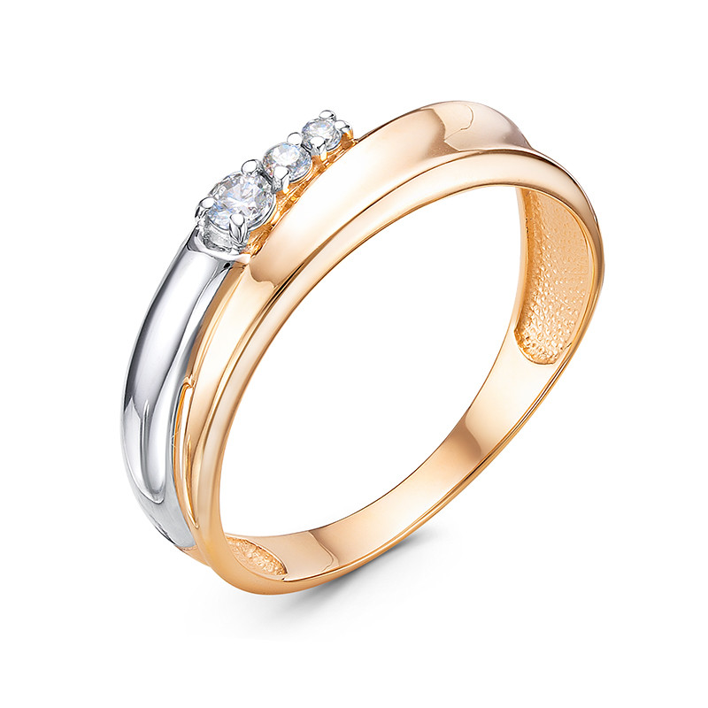 Кольцо из красного золота с фианитами Ювелирное изделие - Кольцо из красного золота с фианитами в магазине Best-Gold 029844