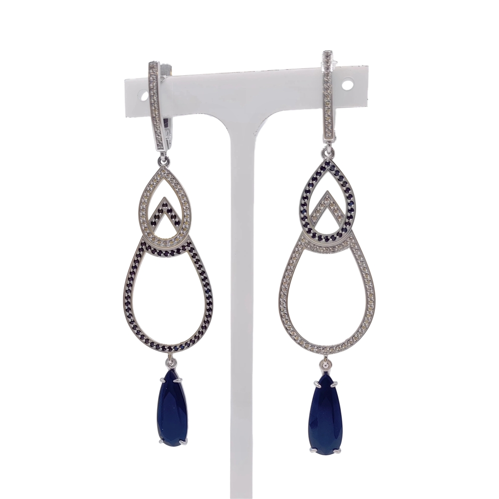 Бижутерные серьги с фианитами Ювелирное изделие - Бижутерные серьги с фианитами в магазине Best-Gold 150793