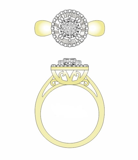 Кольцо из красного золота с бриллиантами Ювелирное изделие - Кольцо из красного золота с бриллиантами в магазине Best-Gold 149358