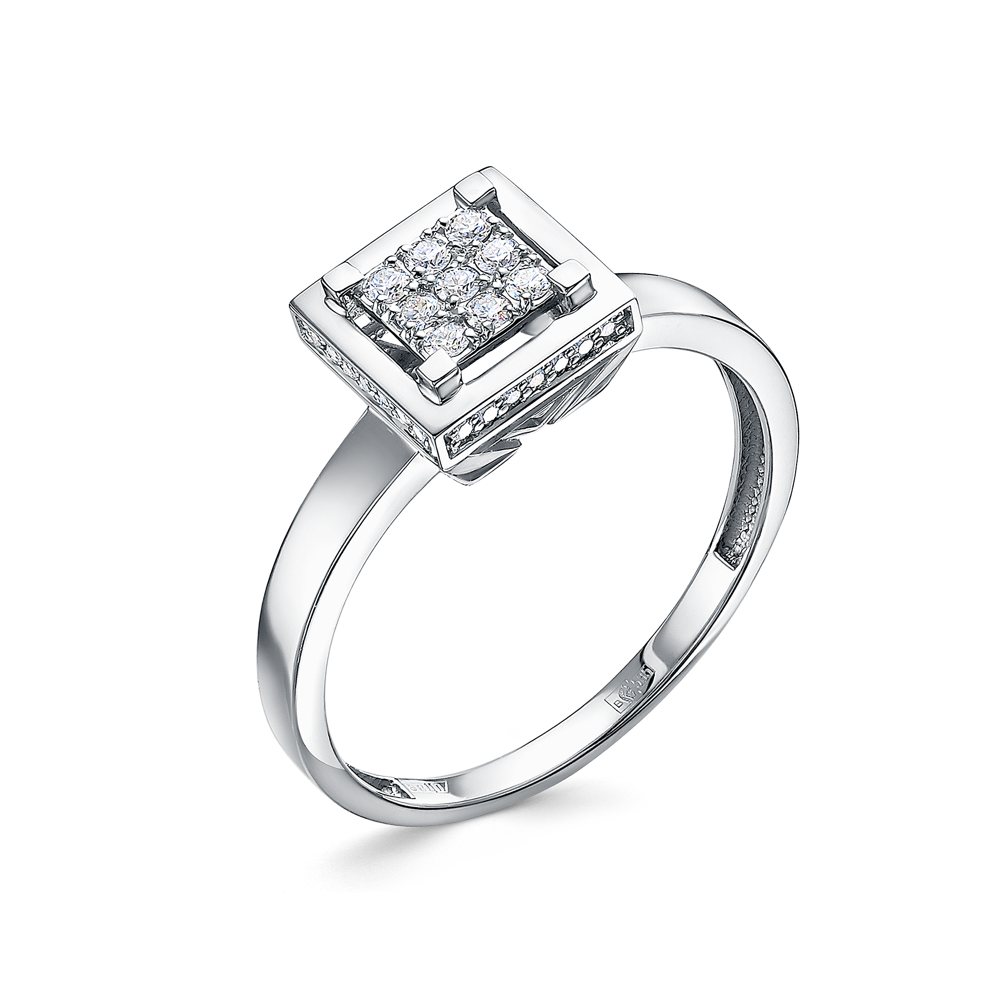 Кольцо в белом золоте с бриллиантом Ювелирное изделие - Кольцо в белом золоте с бриллиантом в магазине Best-Gold 132301