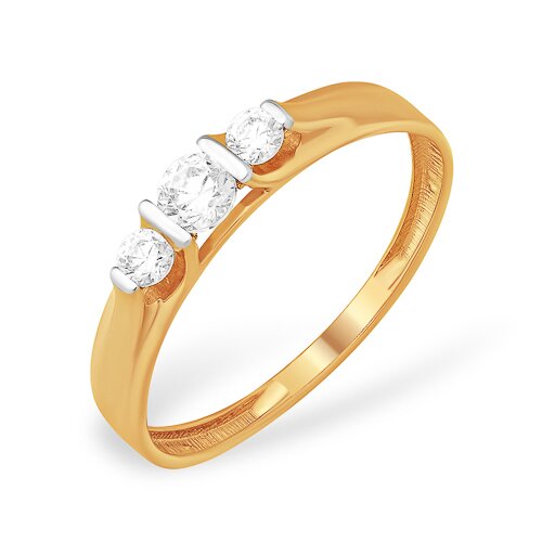 Ювелирное изделие - Кольцо из красного золота с фианитами в магазине Best-Gold 111460
