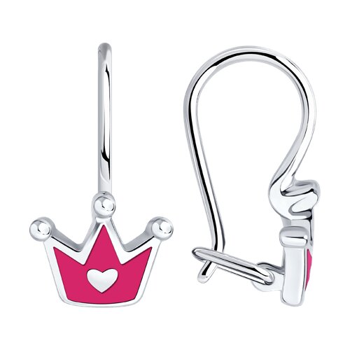 Серьги из серебра с эмалью Ювелирное изделие - Серьги из серебра с эмалью в магазине Best-Gold 152804