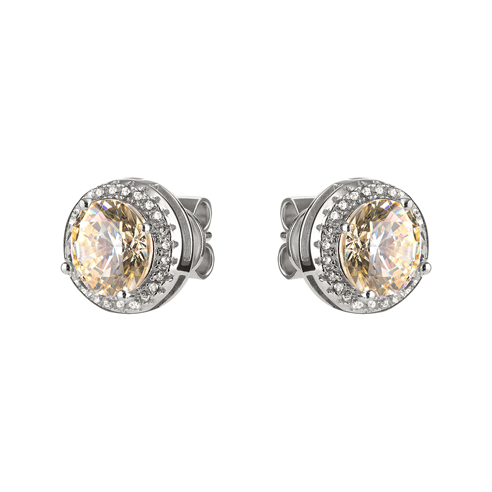 Серьги из серебра с цирконием Ювелирное изделие - Серьги из серебра с цирконием в магазине Best-Gold 134909