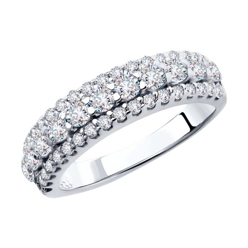 Кольцо из серебра с фианитами Ювелирное изделие - Кольцо из серебра с фианитами в магазине Best-Gold 099675