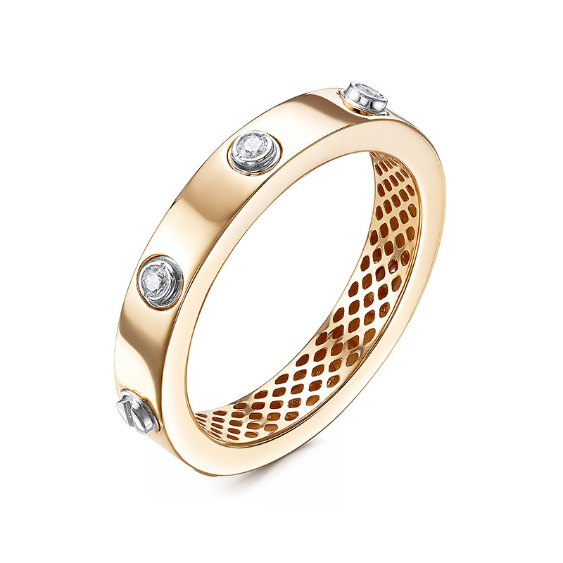 Кольцо из красного золота с фианитами Ювелирное изделие - Кольцо из красного золота с фианитами в магазине Best-Gold 031378