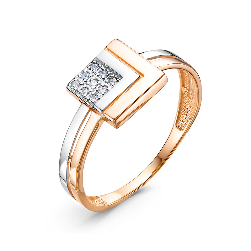 Кольцо из красного золота с фианитами Ювелирное изделие - Кольцо из красного золота с фианитами в магазине Best-Gold 124916