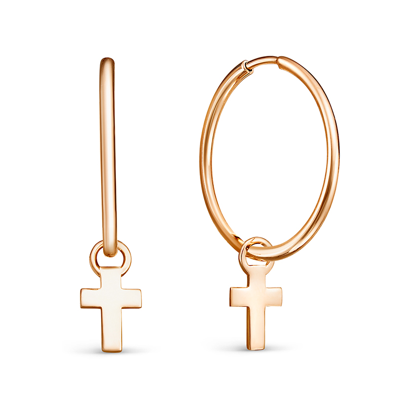 Серьги из красного золота Ювелирное изделие - Серьги из красного золота в магазине Best-Gold 101897