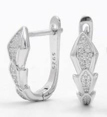 Серьги из серебра с цирконием Ювелирное изделие - Серьги из серебра с цирконием в магазине Best-Gold 143811