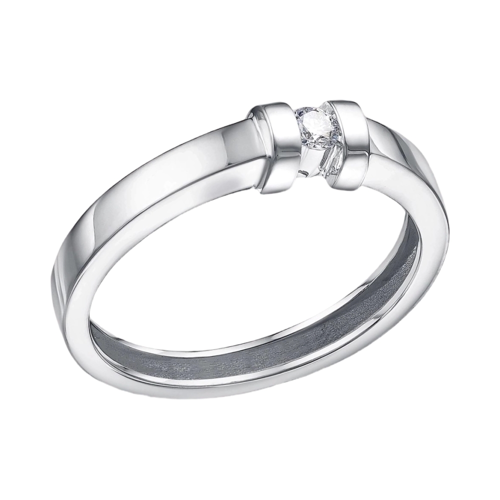 Ювелирное изделие - Кольцо из белого золота с бриллиантами в магазине Best-Gold 144353