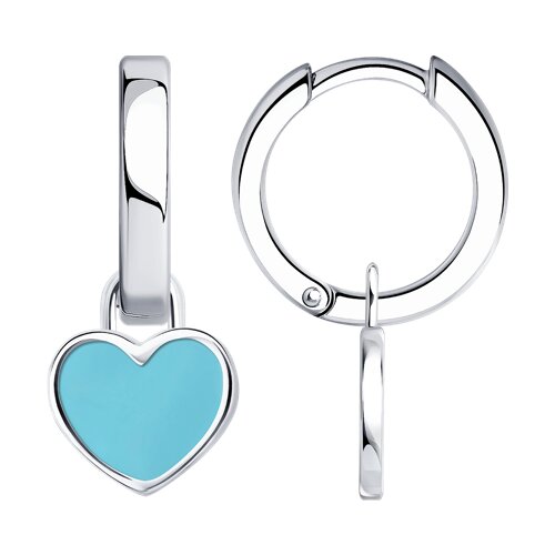 Серьги из серебра с эмалью Ювелирное изделие - Серьги из серебра с эмалью в магазине Best-Gold 152807