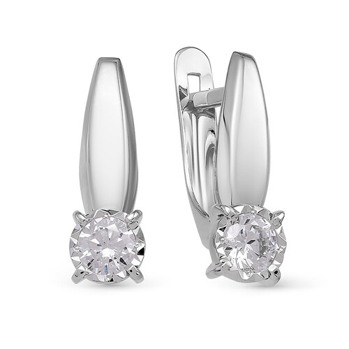 Серьги из белого золота с фианитами Ювелирное изделие - Серьги из белого золота с фианитами в магазине Best-Gold 029908