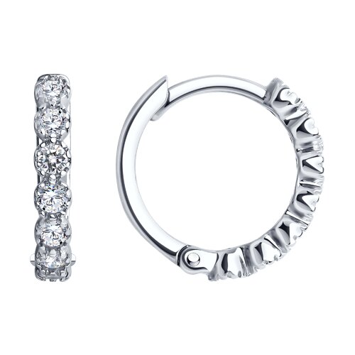 Серьги из серебра с фианитами Ювелирное изделие - Серьги из серебра с фианитами в магазине Best-Gold 141243