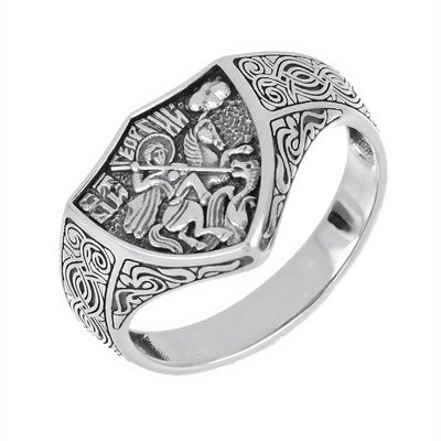 Кольцо из серебра Георгий Победоносец Ювелирное изделие - Кольцо из серебра Георгий Победоносец в магазине Best-Gold 141315