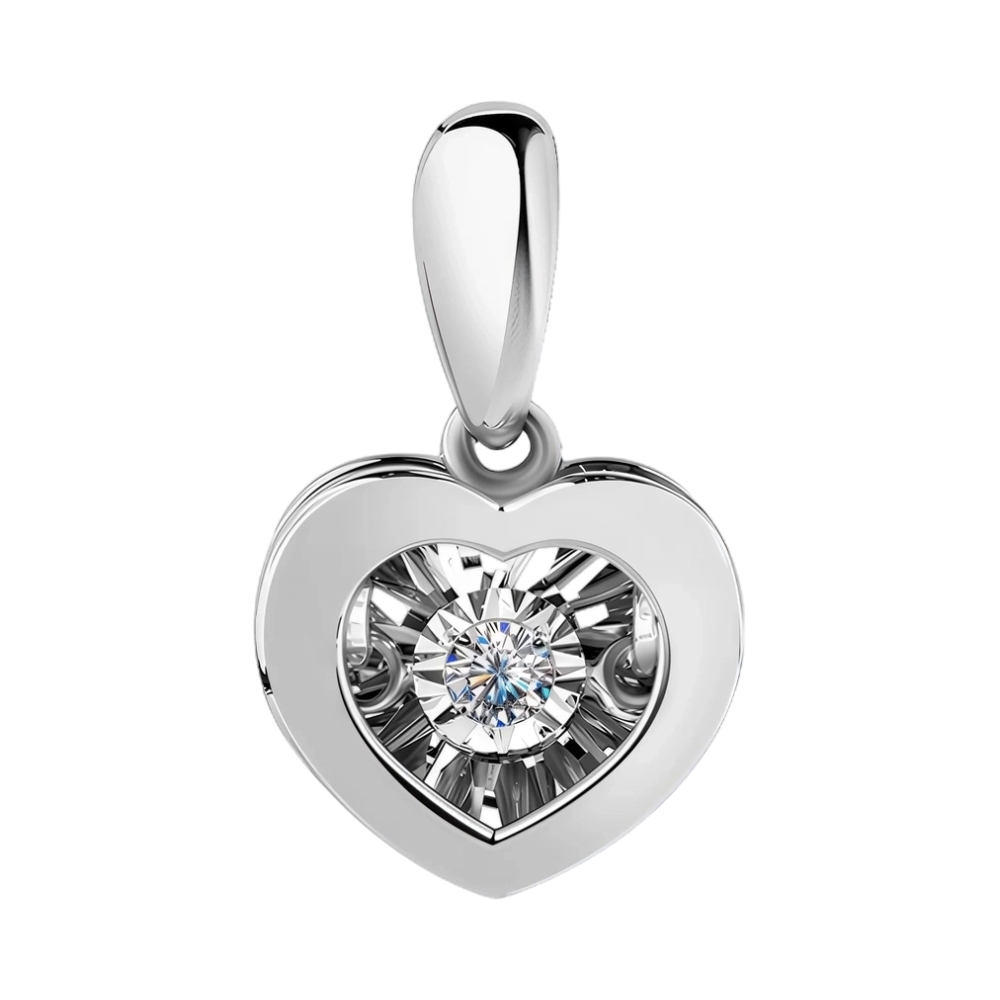 Подвеска из белого золота с бриллиантом Ювелирное изделие - Подвеска из белого золота с бриллиантом в магазине Best-Gold 149148