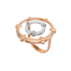 Кольцо из красного золота с фианитами Ювелирное изделие - Кольцо из красного золота с фианитами в магазине Best-Gold 099642