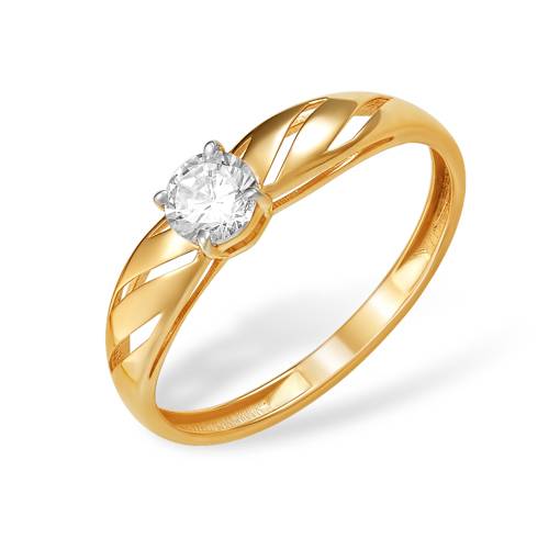Ювелирное изделие - Кольцо из красного золота с фианитами в магазине Best-Gold 129188