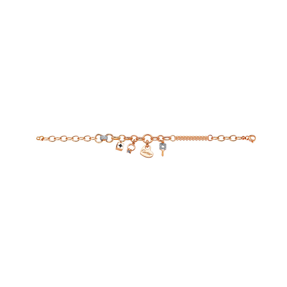 Браслет из красного золота с фианитами Ювелирное изделие - Браслет из красного золота с фианитами в магазине Best-Gold 149526