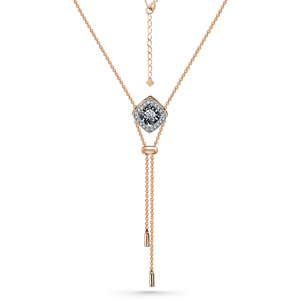 Колье из красного золота с бриллиантами Ювелирное изделие - Колье из красного золота с бриллиантами в магазине Best-Gold 149156