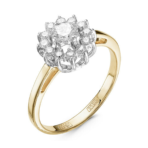 Ювелирное изделие - Кольцо из красного золота с бриллиантами в магазине Best-Gold 004182