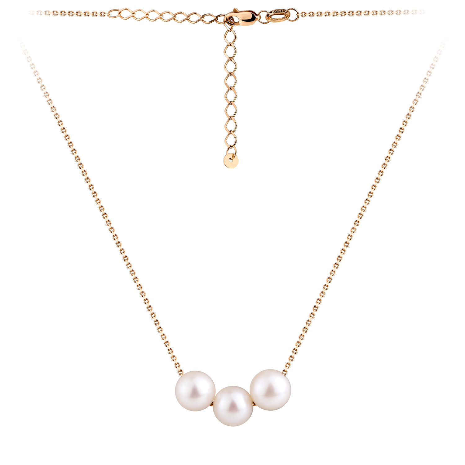 Колье из красного золота с жемчугом Ювелирное изделие - Колье из красного золота с жемчугом в магазине Best-Gold 039764