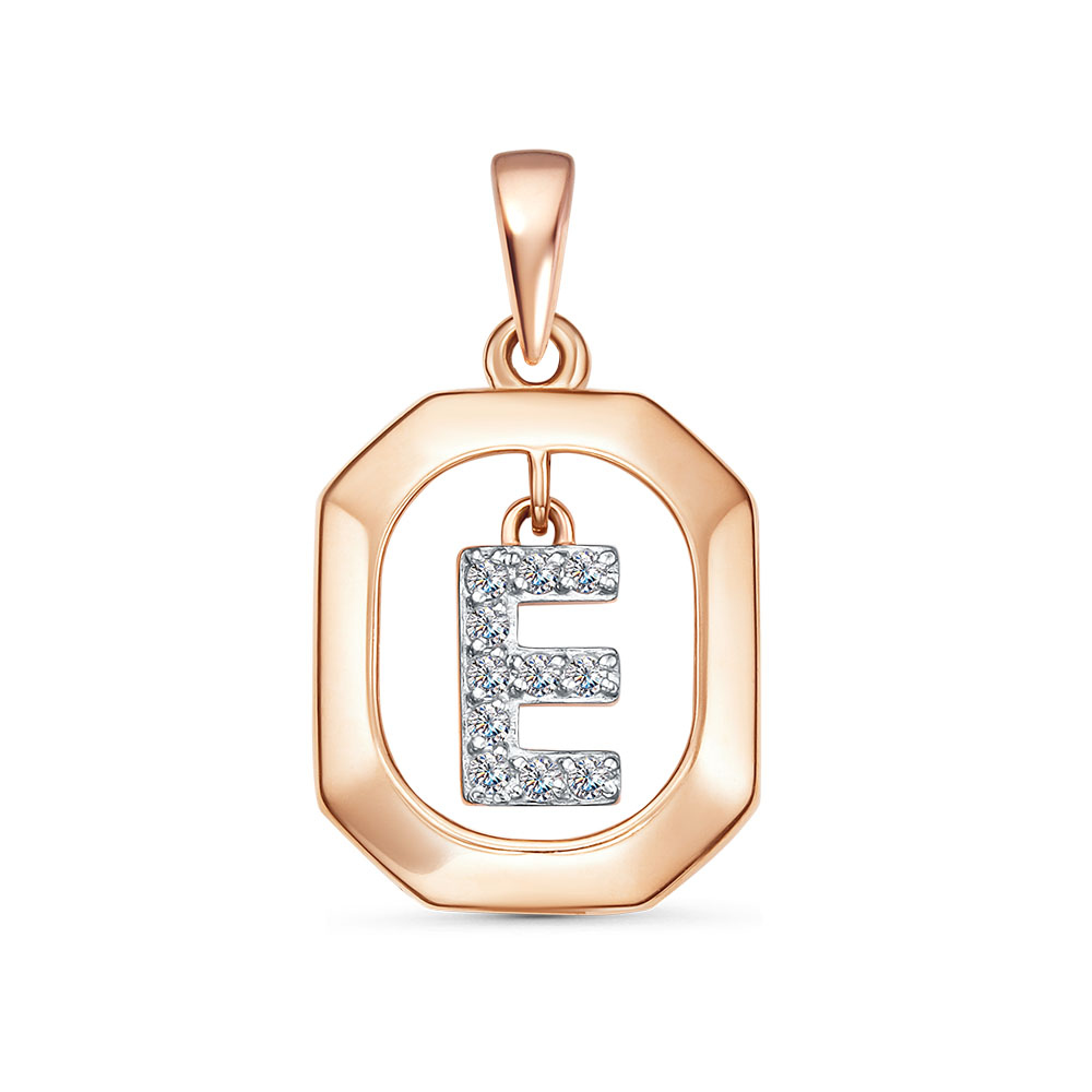 Подвеска из красного золота с фианитами Ювелирное изделие - Подвеска из красного золота с фианитами в магазине Best-Gold 145328